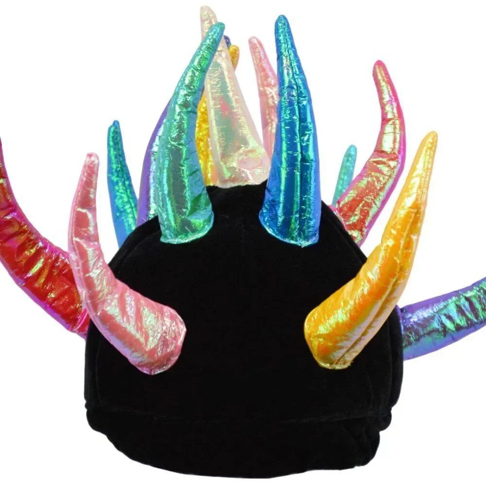 Elope Shiny Spikey Jester Hat Costume Piece Excellent Condition